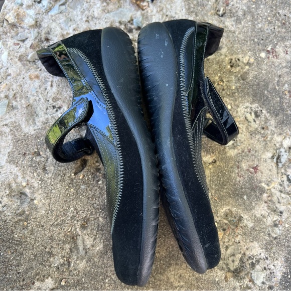 NAOT Kirei Black Leather Mary Janes Flats Comfort Shoes - Picture 7 of 8